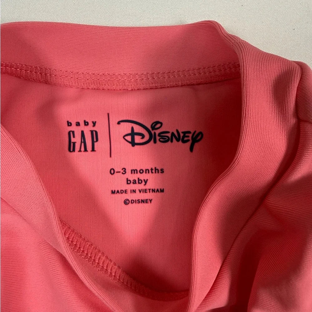 BABY GAP X DISNEY Minnie Mouse‎ Rash Guard Swim Top 0 To 3 Months Pink